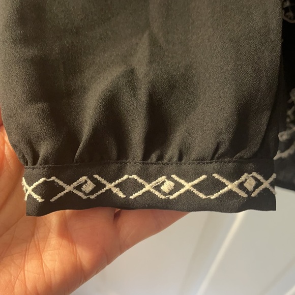 American Eagle Outfitters Black Embroidery Shirt - Picture 3 of 6